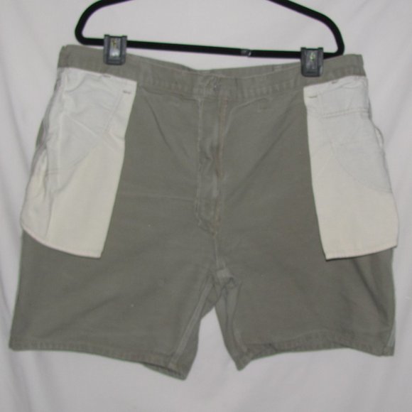 Mens' Carhartt Green Brown Drab Cargo Shorts Size 43 x 8 - Picture 5 of 8